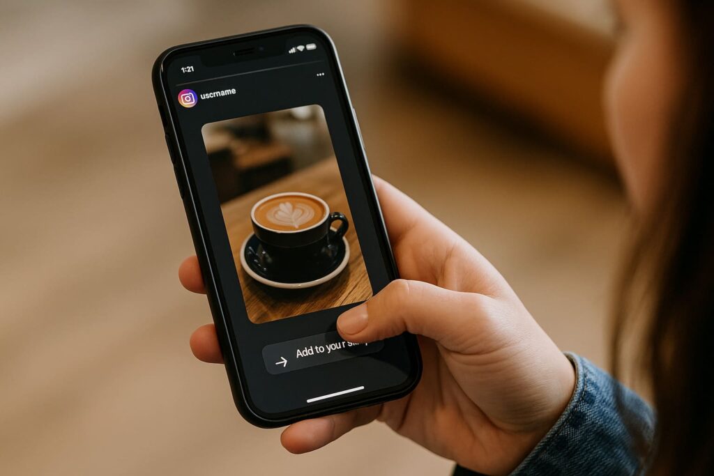 Hur delar man någon annans händelse på Instagram