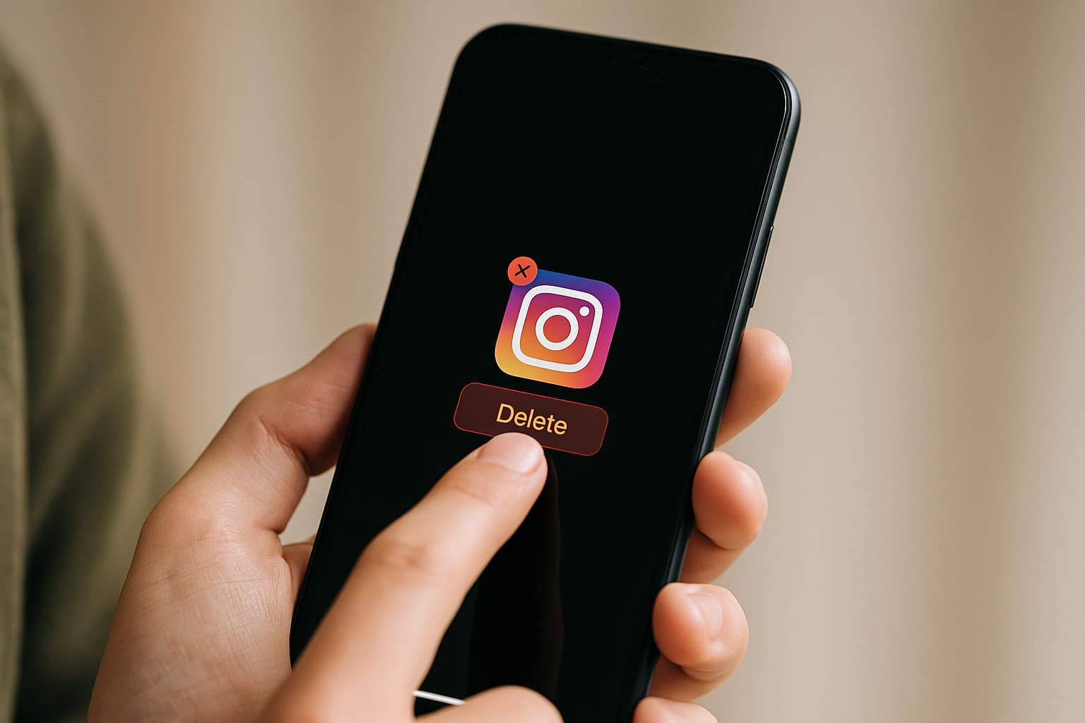 hur tar man bort instagram konto